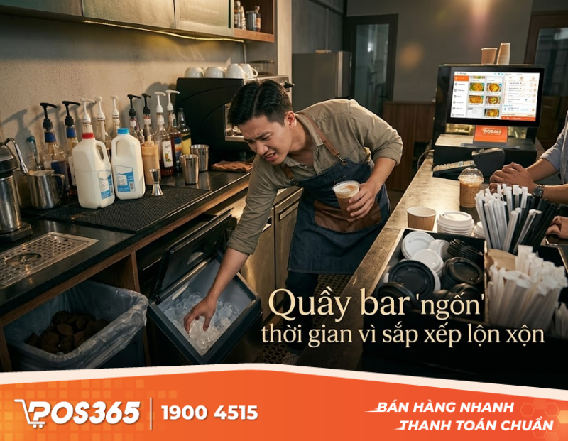 Những lỗi sắp xếp quầy bar ngốn thời gian của nhân viên