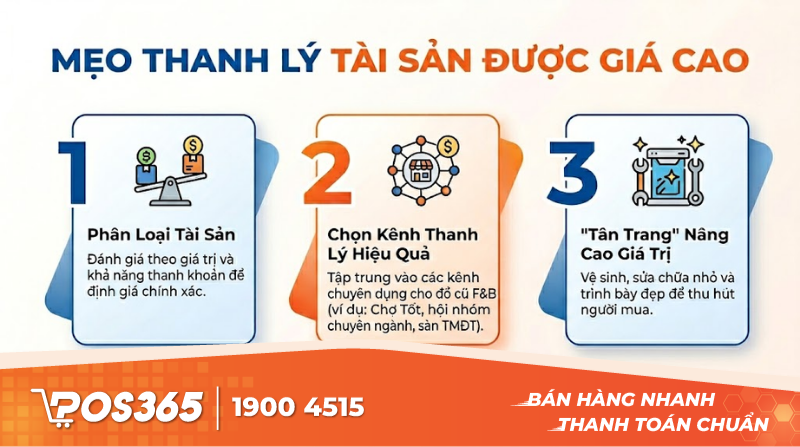 Mẹo thanh lý tài sản và thiết bị được giá cao