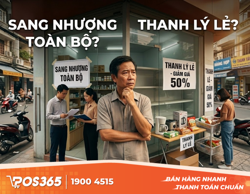 Nên sang nhượng toàn bộ hay đóng cửa thanh lý lẻ?