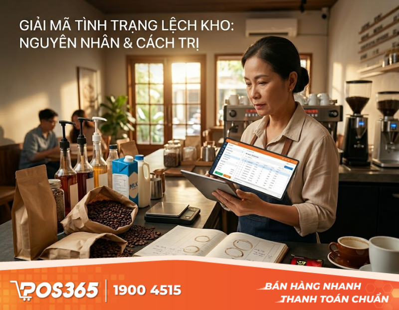 Giải mã tình trạng lệch kho nguyên liệu quán cafe: Bắt mạch nguyên nhân và cách trị