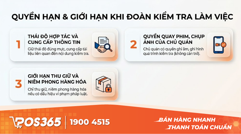Quá trình làm việc: Quyền hạn của đoàn và giới hạn của chủ quán