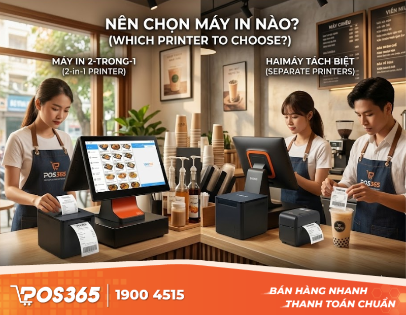 Nên đầu tư máy in 2 trong 1 hay sử dụng hai máy tách biệt?