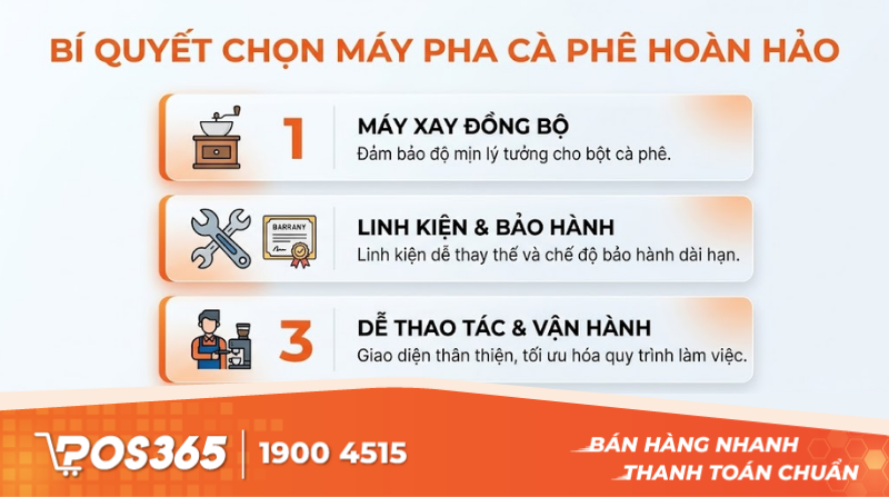 Các tiêu chí sống còn khác khi xuống tiền mua máy pha