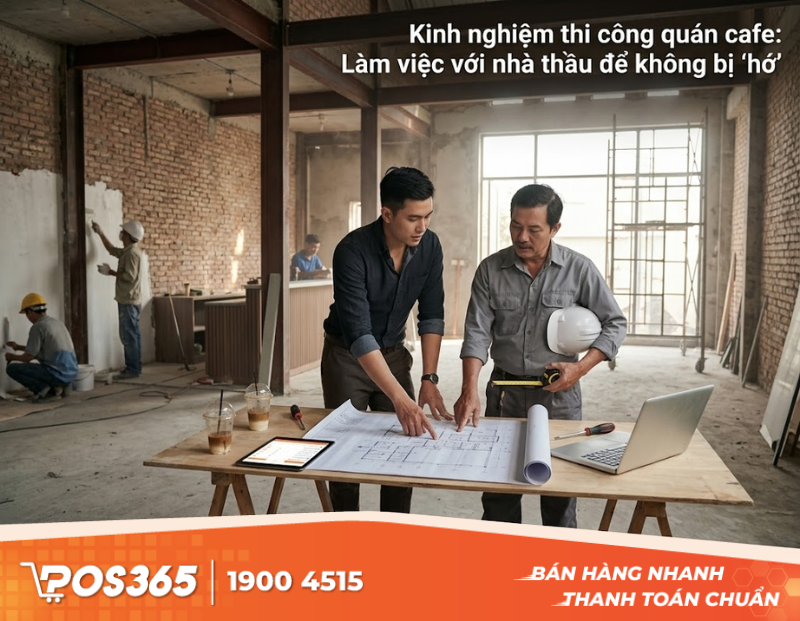Kinh nghiệm thi công quán cafe: Cách làm việc với nhà thầu để không bị "hớ"