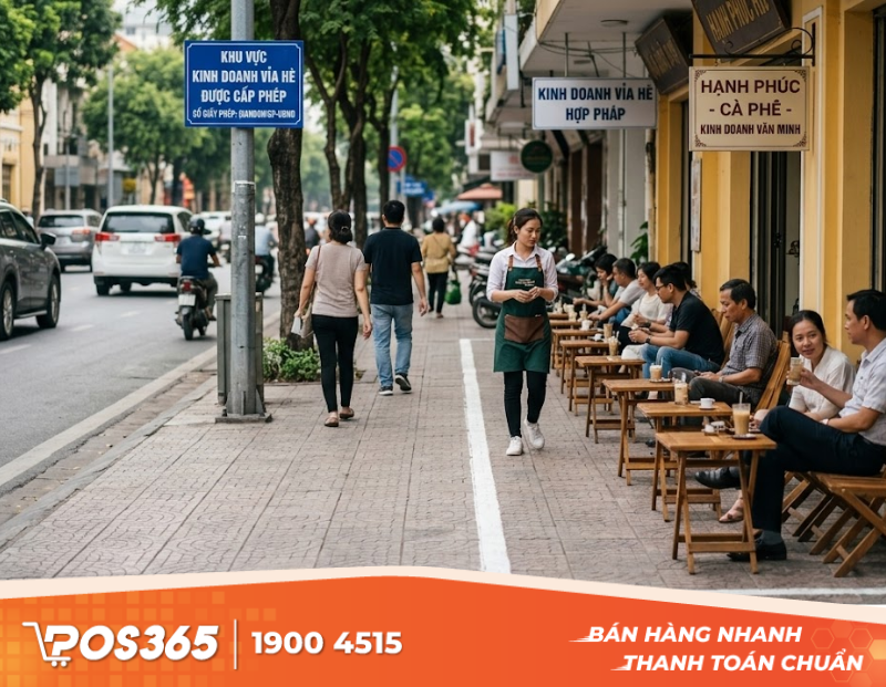 Điều kiện để quán cafe được phép sử dụng vỉa hè kinh doanh