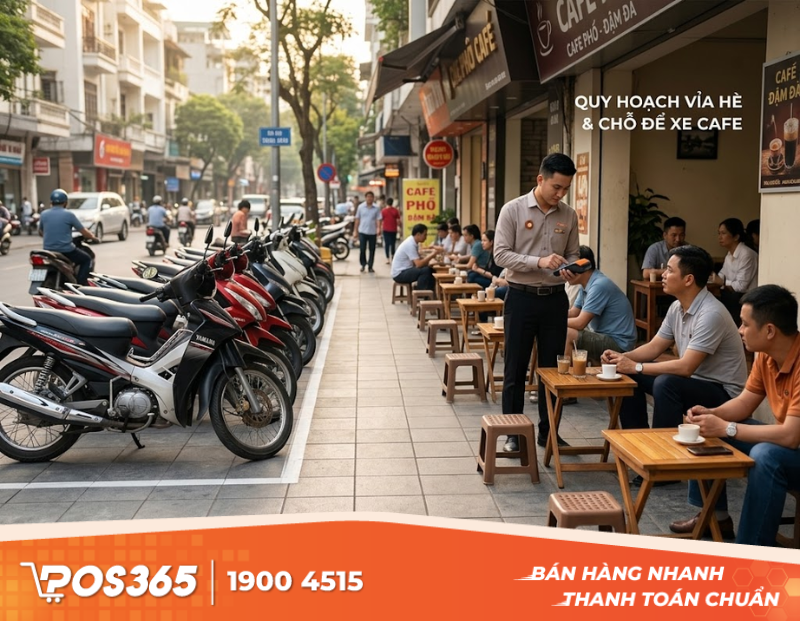 Quy định hiện hành về chỗ để xe và sử dụng vỉa hè kinh doanh quán cafe