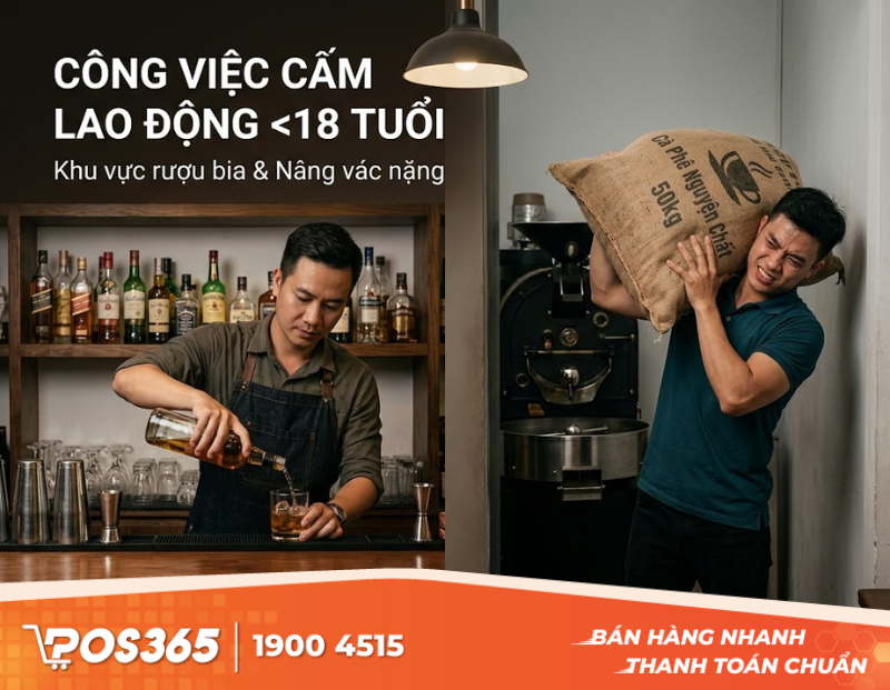 Những vị trí cấm cửa với nhân sự dưới 18 tuổi