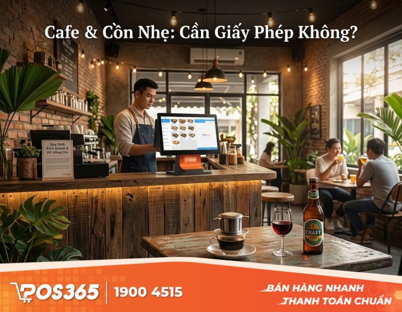 Quán cafe phục vụ đồ uống có cồn nhẹ có bắt buộc xin giấy phép?