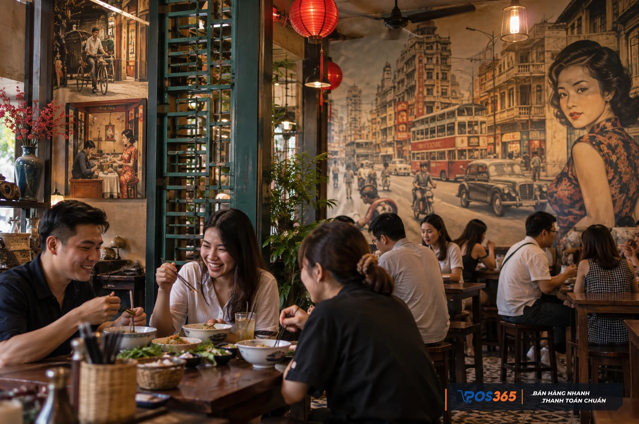 Tranh tường phong cách Retro phố thị và Hong Kong xưa