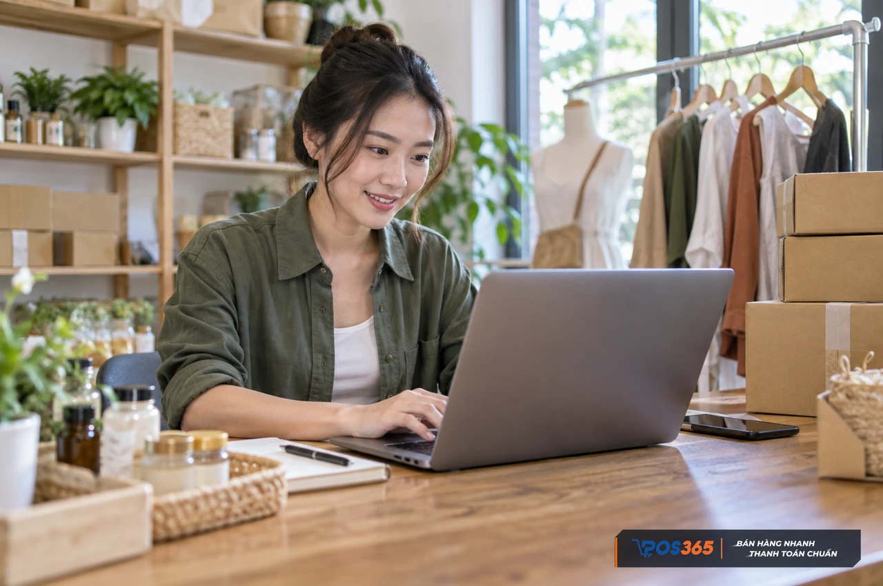 Bước 3: Thiết lập th&ocirc;ng tin hồ sơ gian h&agrave;ng