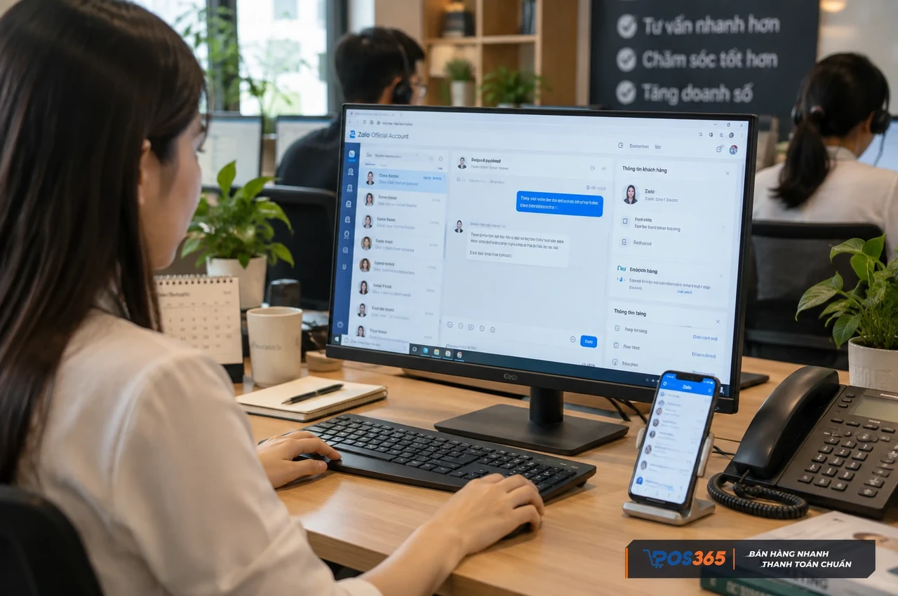 Chatbot tương t&aacute;c tự động v&agrave; ph&acirc;n quyền nh&acirc;n vi&ecirc;n tư vấn