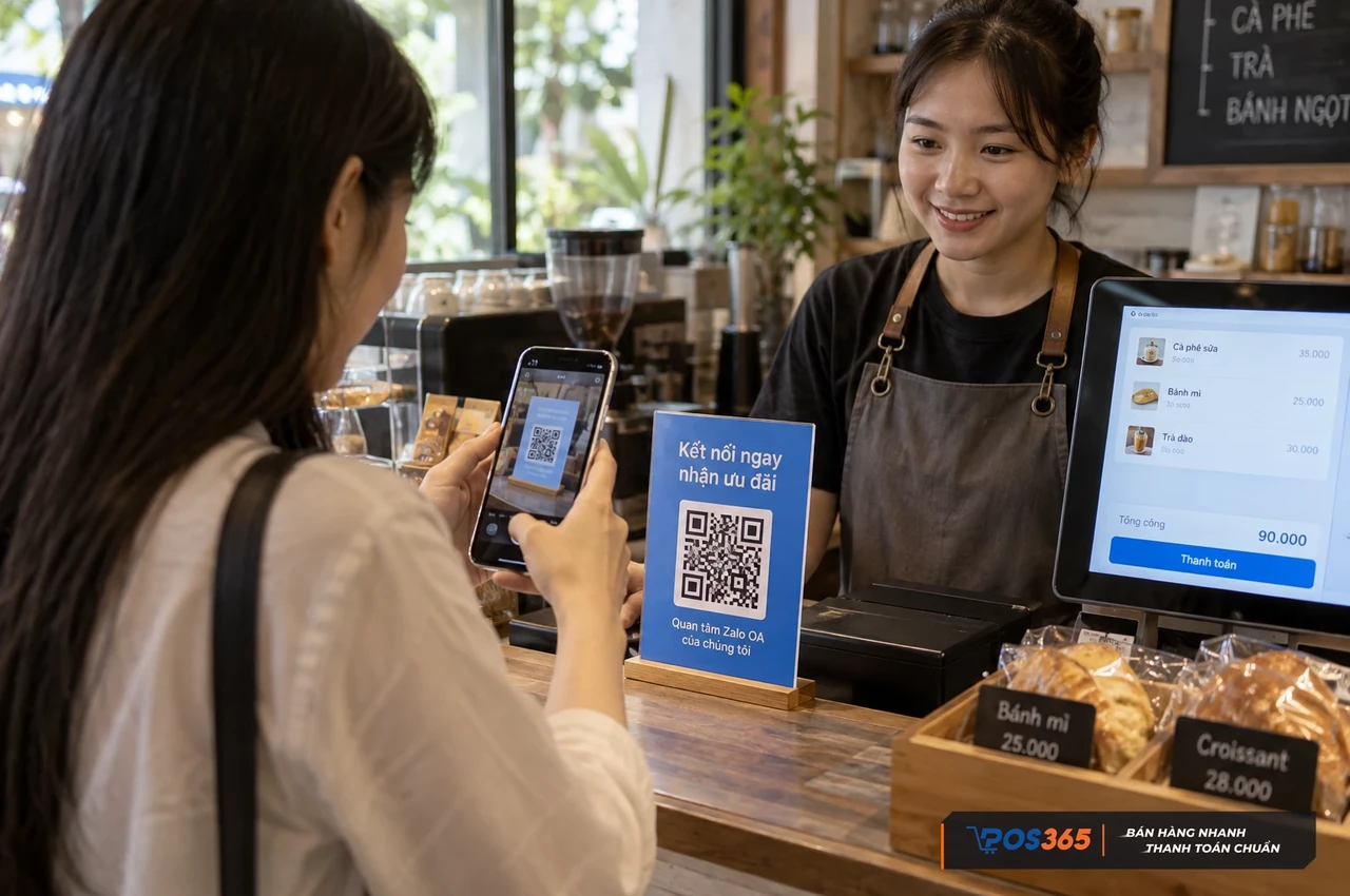 Chiến lược k&eacute;o kh&aacute;ch tại điểm b&aacute;n l&ecirc;n Zalo OA bằng m&atilde; QR O2O