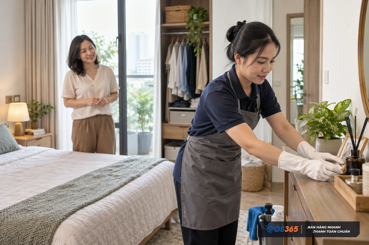 Dịch vụ chăm sóc và dọn dẹp không gian tại nhà