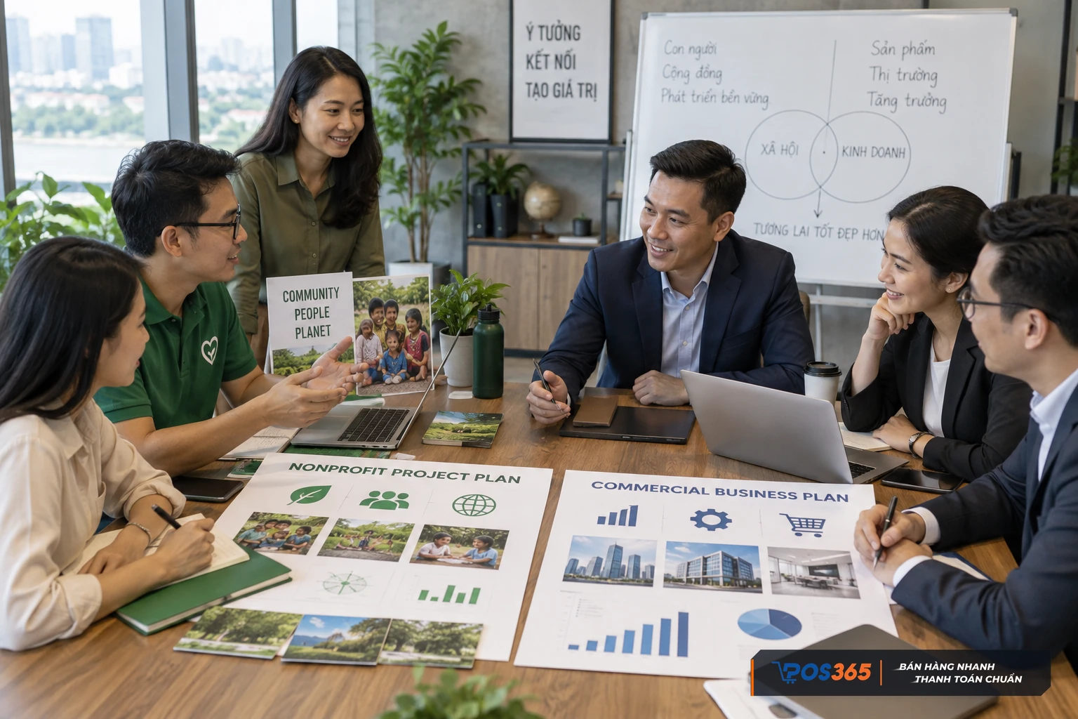So sánh tổ chức phi lợi nhuận và doanh nghiệp thương mại
