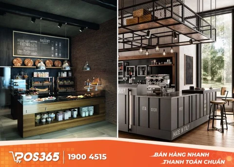 Mẫu thiết kế quầy thu ng&acirc;n qu&aacute;n cafe ấn tượng