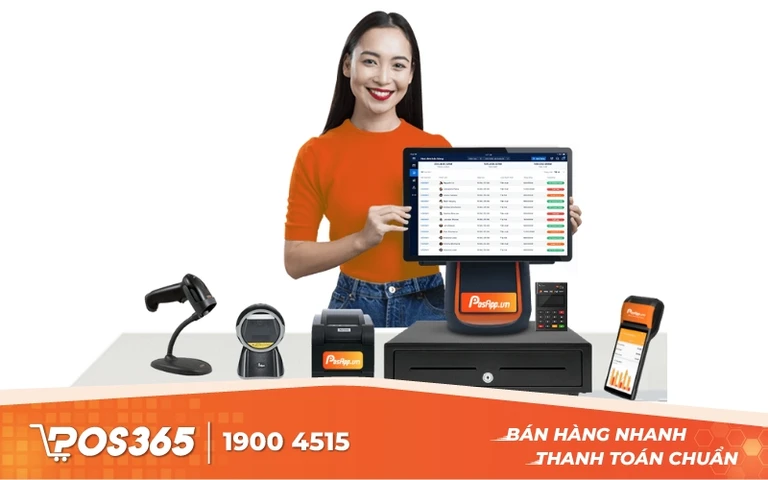 Thiết bị c&oacute; tr&ecirc;n quầy thu ng&acirc;n