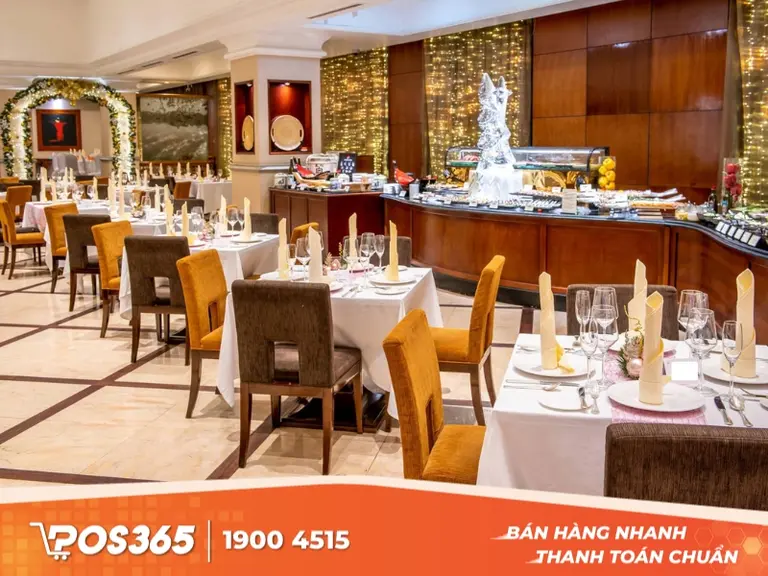 Thiết kế s&acirc;n khấu cho nh&agrave; h&agrave;ng buffet