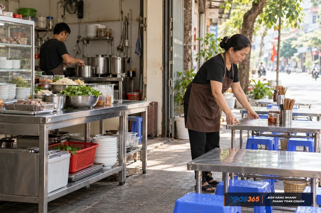 Minh họa chi ph&iacute; sắm b&agrave;n ghế xếp v&agrave; dụng cụ bếp nấu