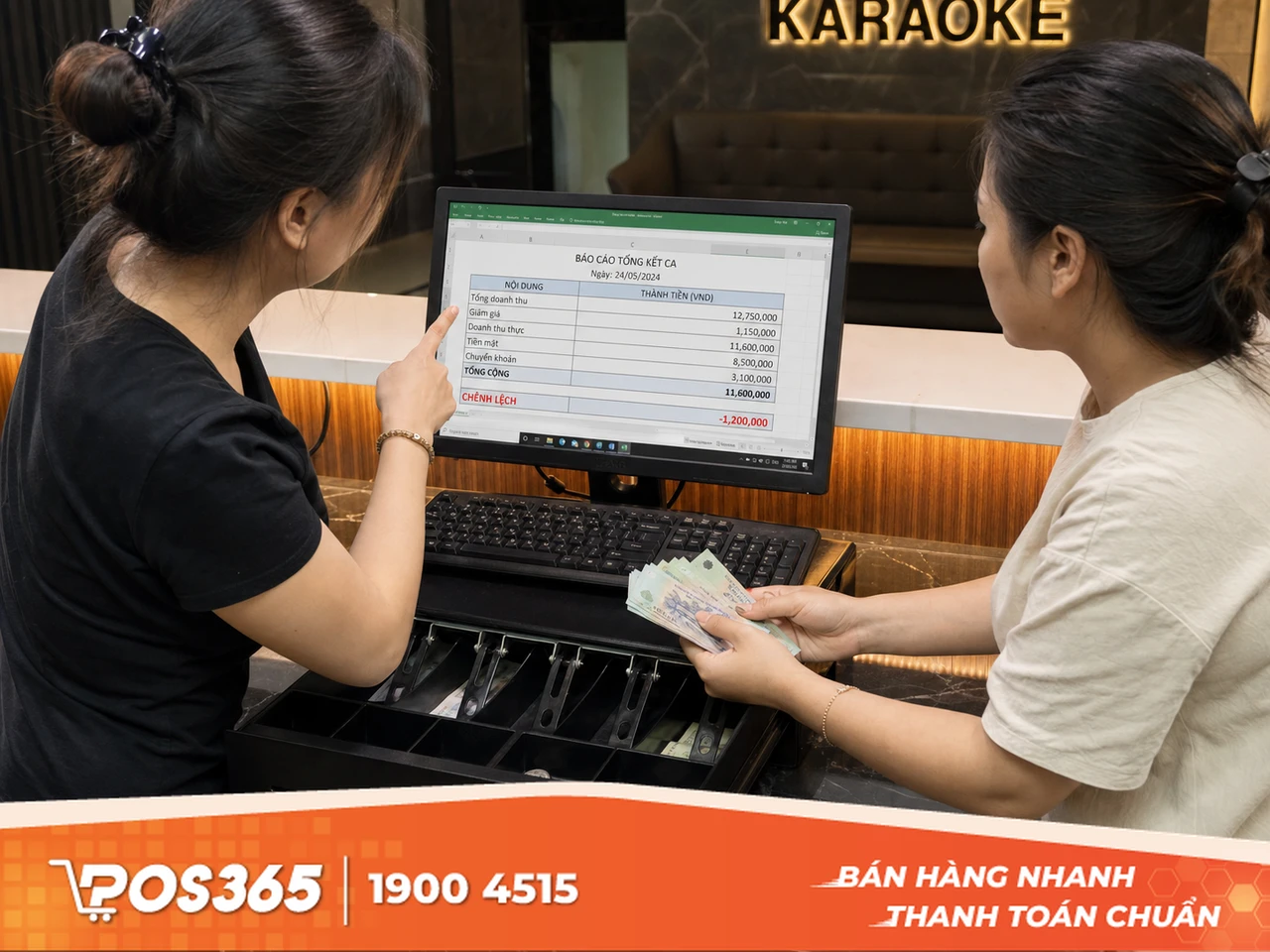 Bàn giao ca thu ngân nhập nhằng, dễ lệch két tiền mặt