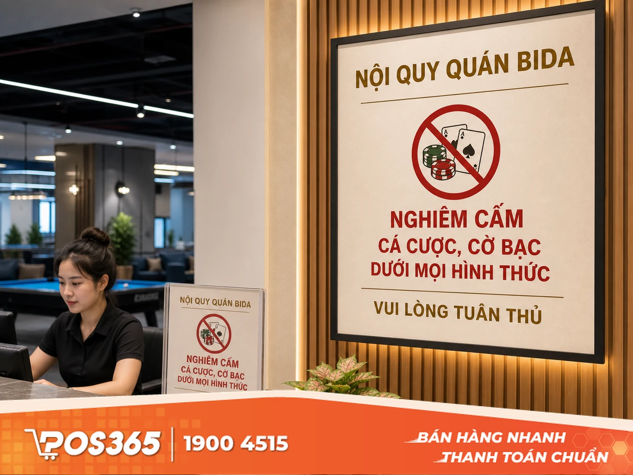Ban hành nội quy nghiêm cấm cá độ bida và niêm yết công khai