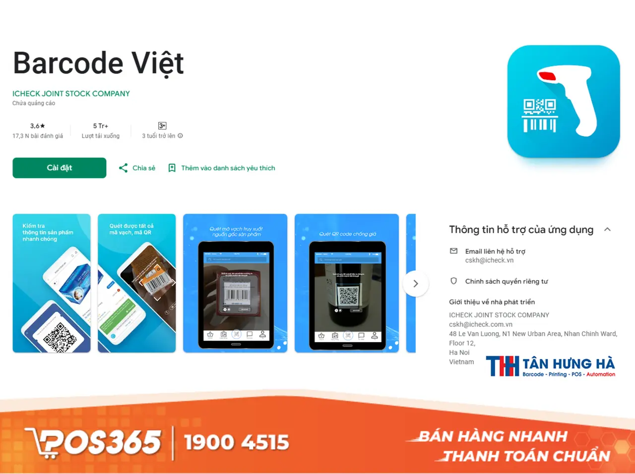 Barcode Việt - Ứng dụng qu&eacute;t m&atilde; vạch kiểm tra nguồn gốc h&agrave;ng h&oacute;a
