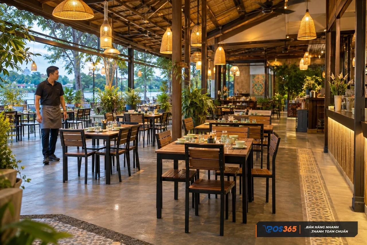 Bố trí không gian quán nhậu bình dân