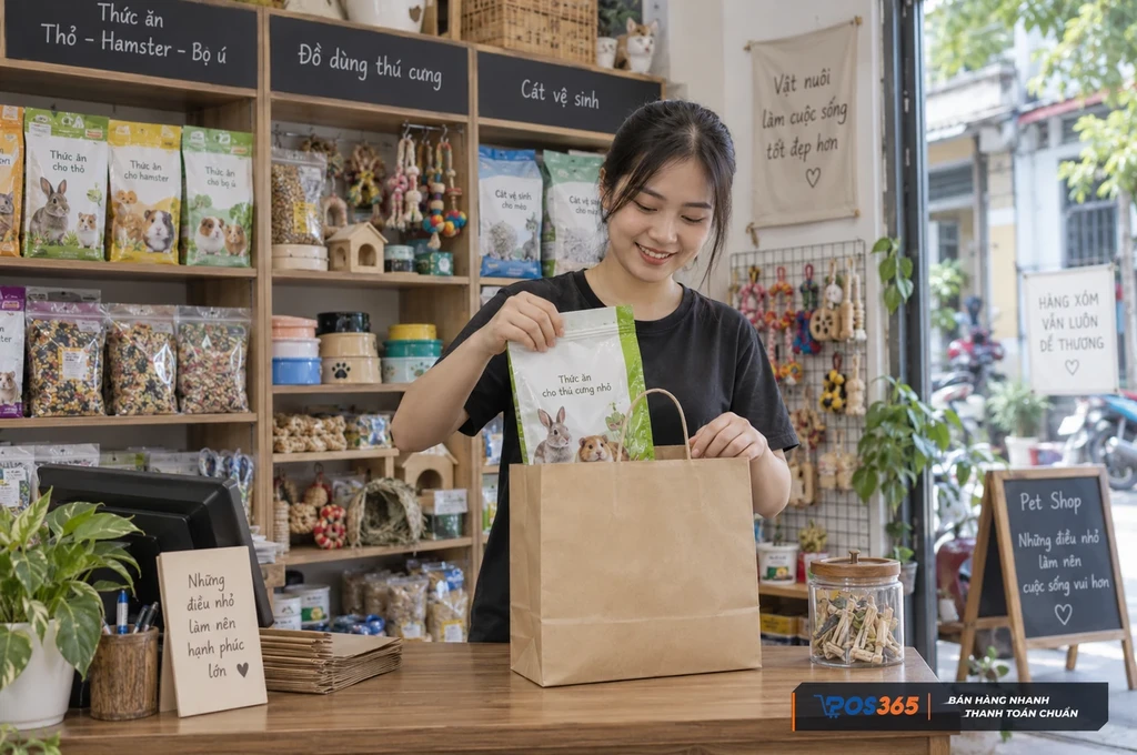 Buôn bán thức ăn và phụ kiện thú cưng