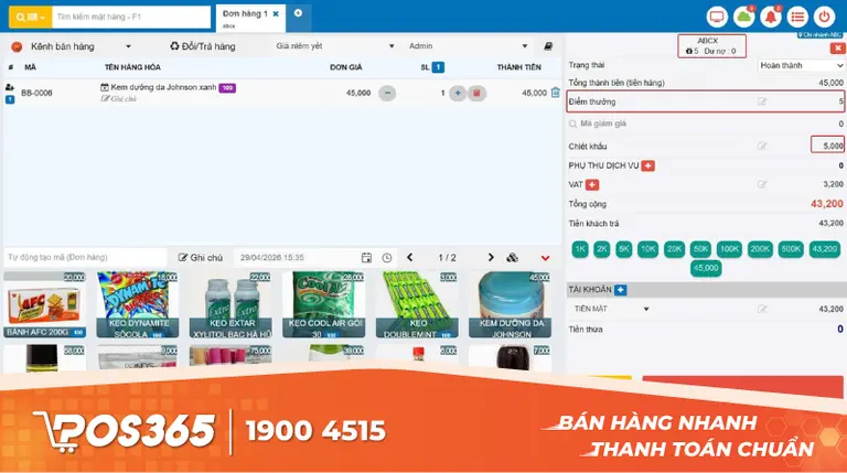 Cách thiết lập và vận hành kịch bản tích điểm trên phần mềm bán hàng