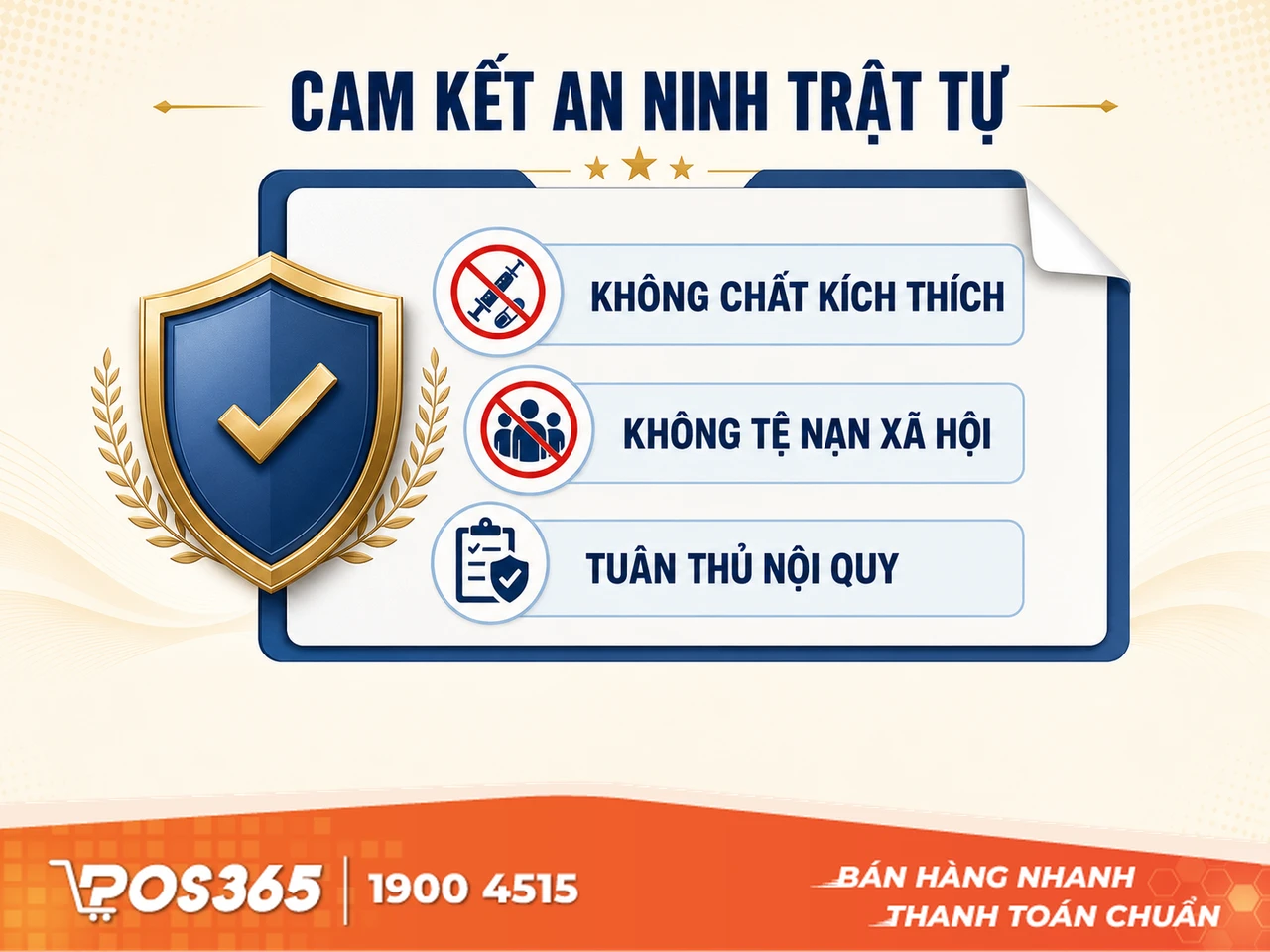 Cam kết không tệ nạn xã hội & Tuân thủ An ninh trật tự