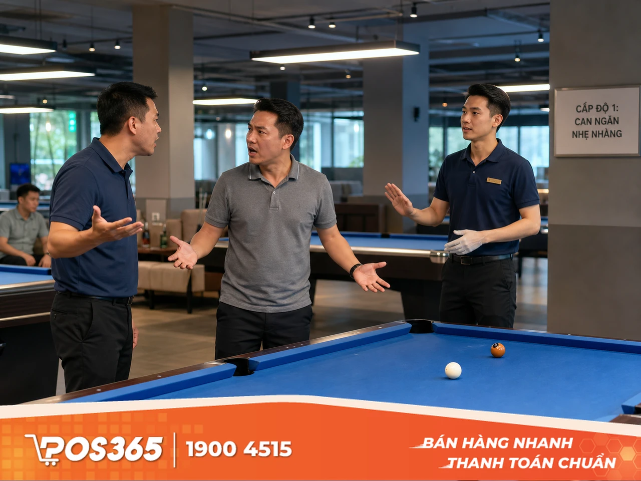 Cấp độ 1: Khách say xỉn bắt đầu lớn tiếng, gây hấn