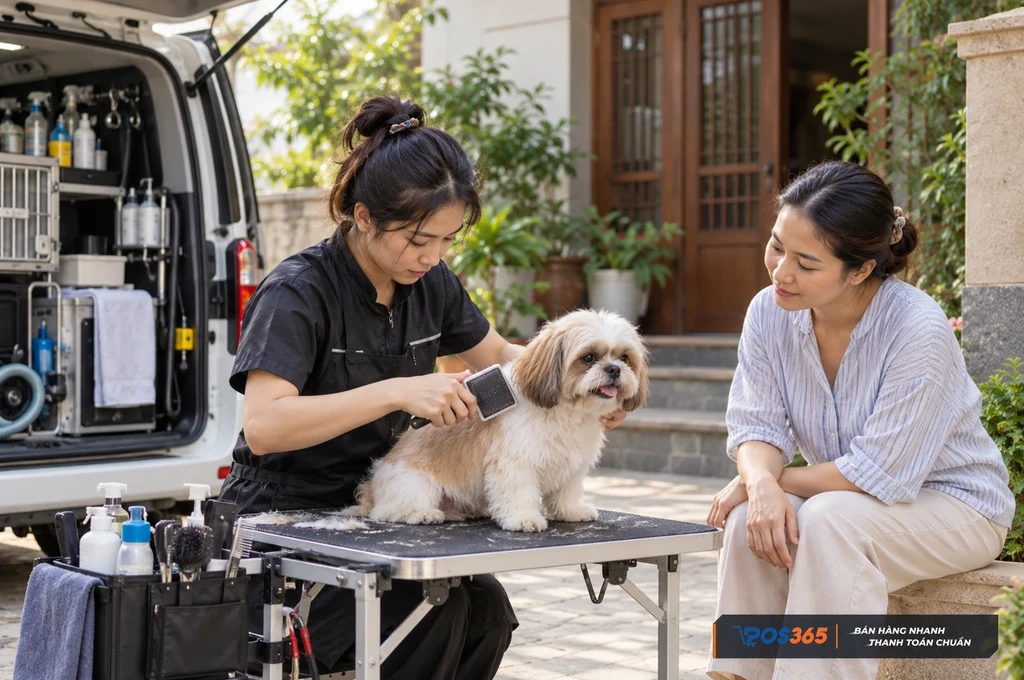 Dịch vụ tắm tỉa và chăm sóc thú cưng tận nơi