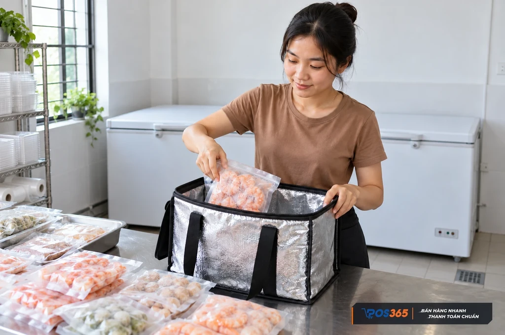 Chuẩn bị đơn thực phẩm đông lạnh bán online