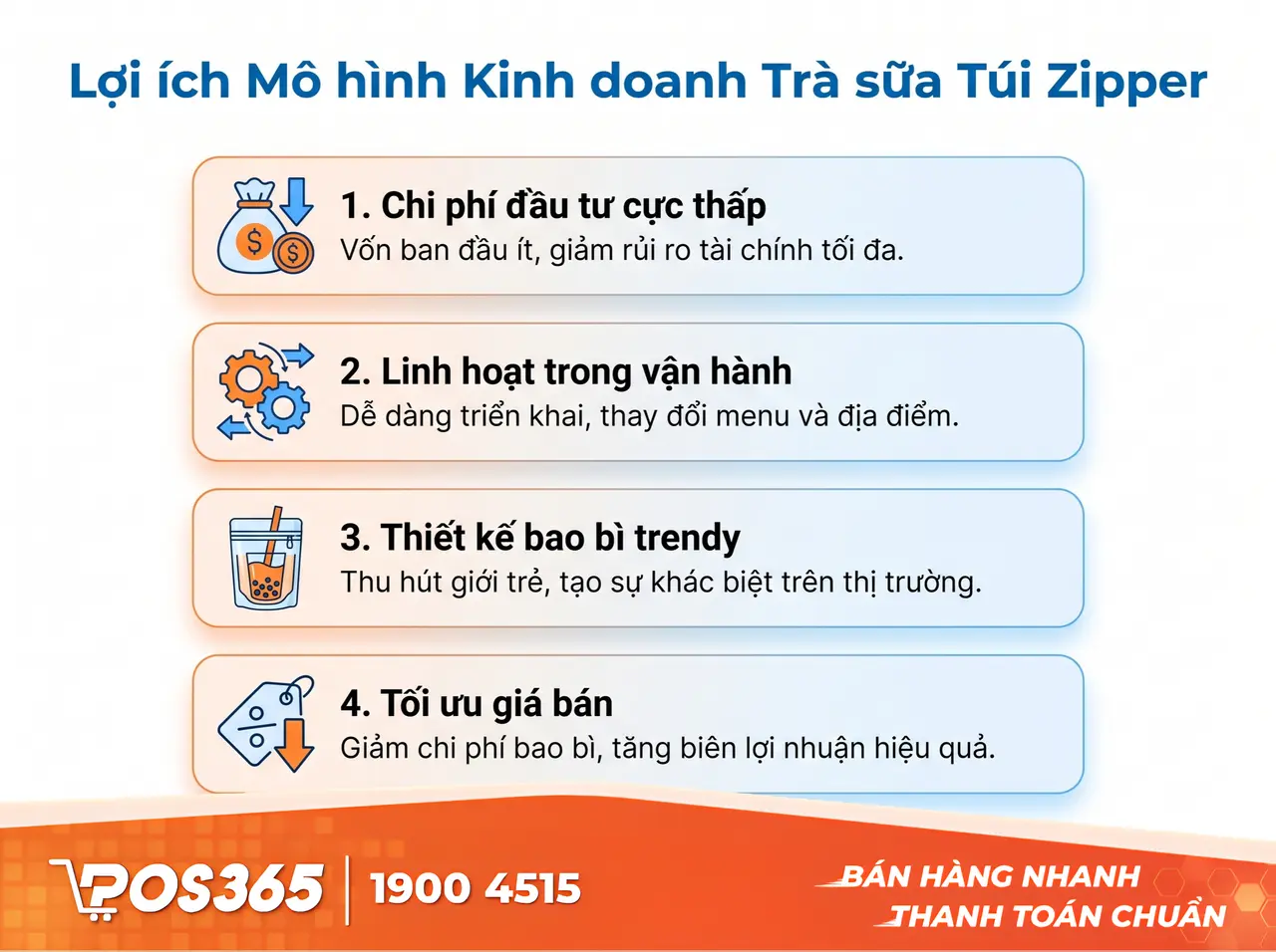 Đánh giá ưu điểm của mô hình kinh doanh trà sữa túi zipper