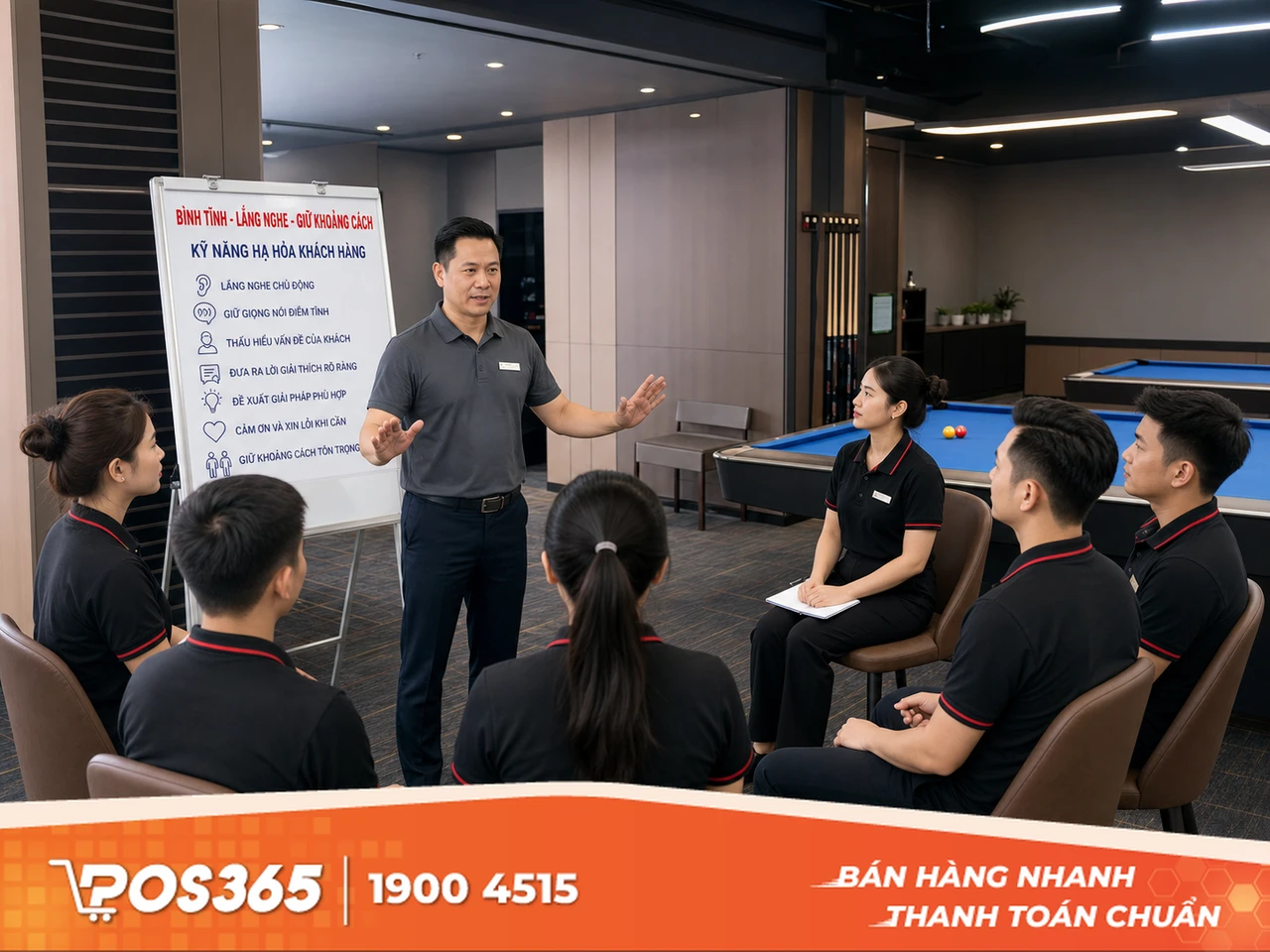 Đào tạo nhân viên kỹ năng thoại "hạ hỏa" khách say và tự vệ cơ bản