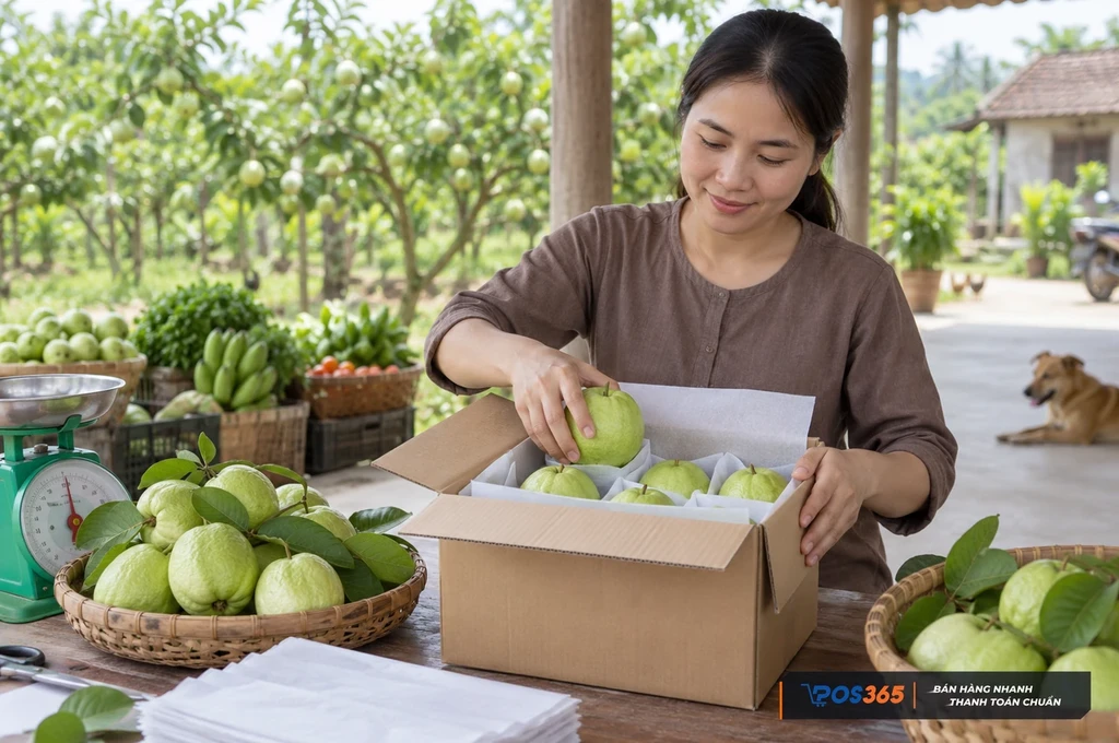 Đ&oacute;ng g&oacute;i n&ocirc;ng sản địa phương theo đơn đặt trước