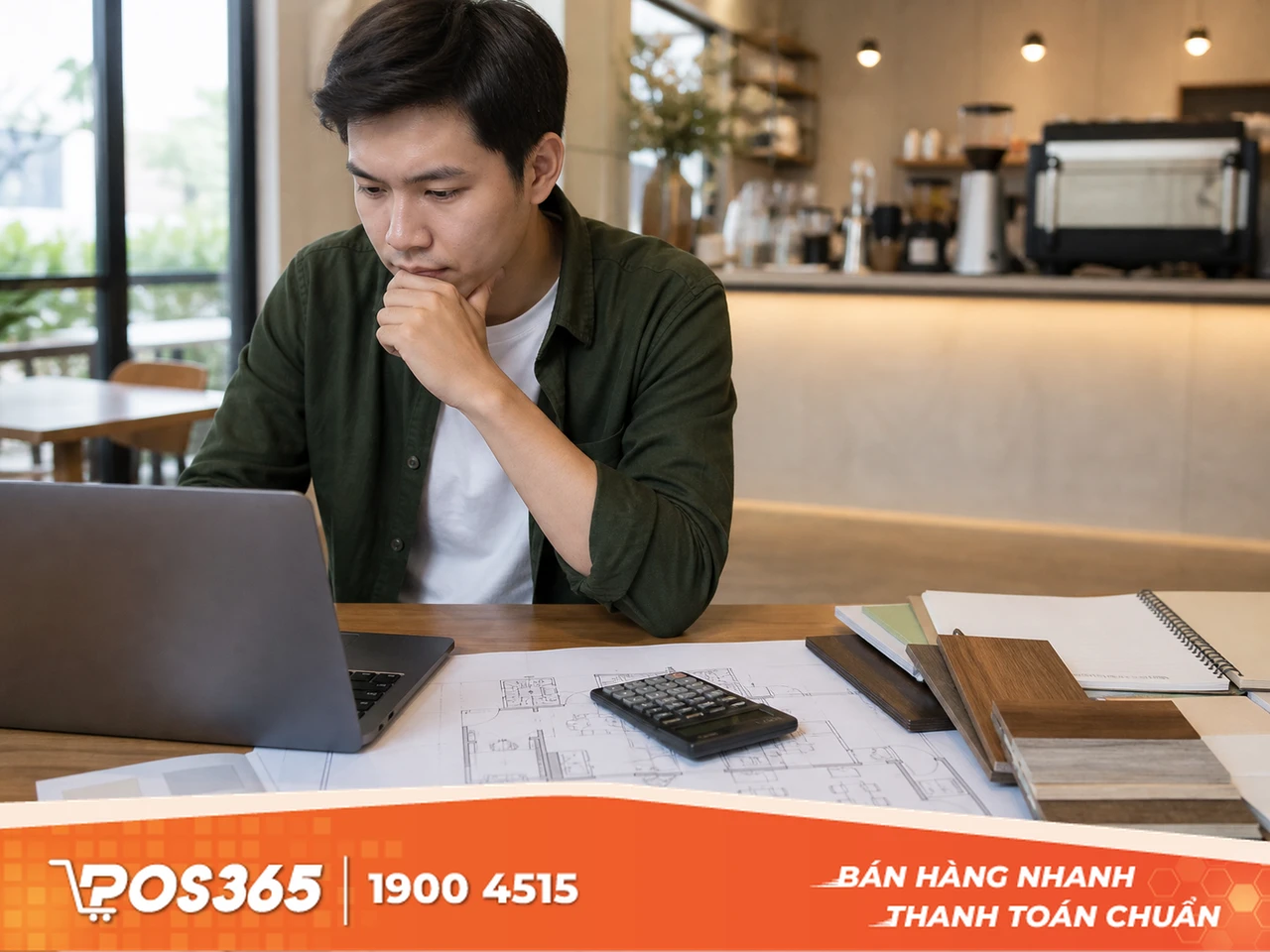 Dự toán chi phí thiết kế và thi công quán trà sữa cơ bản