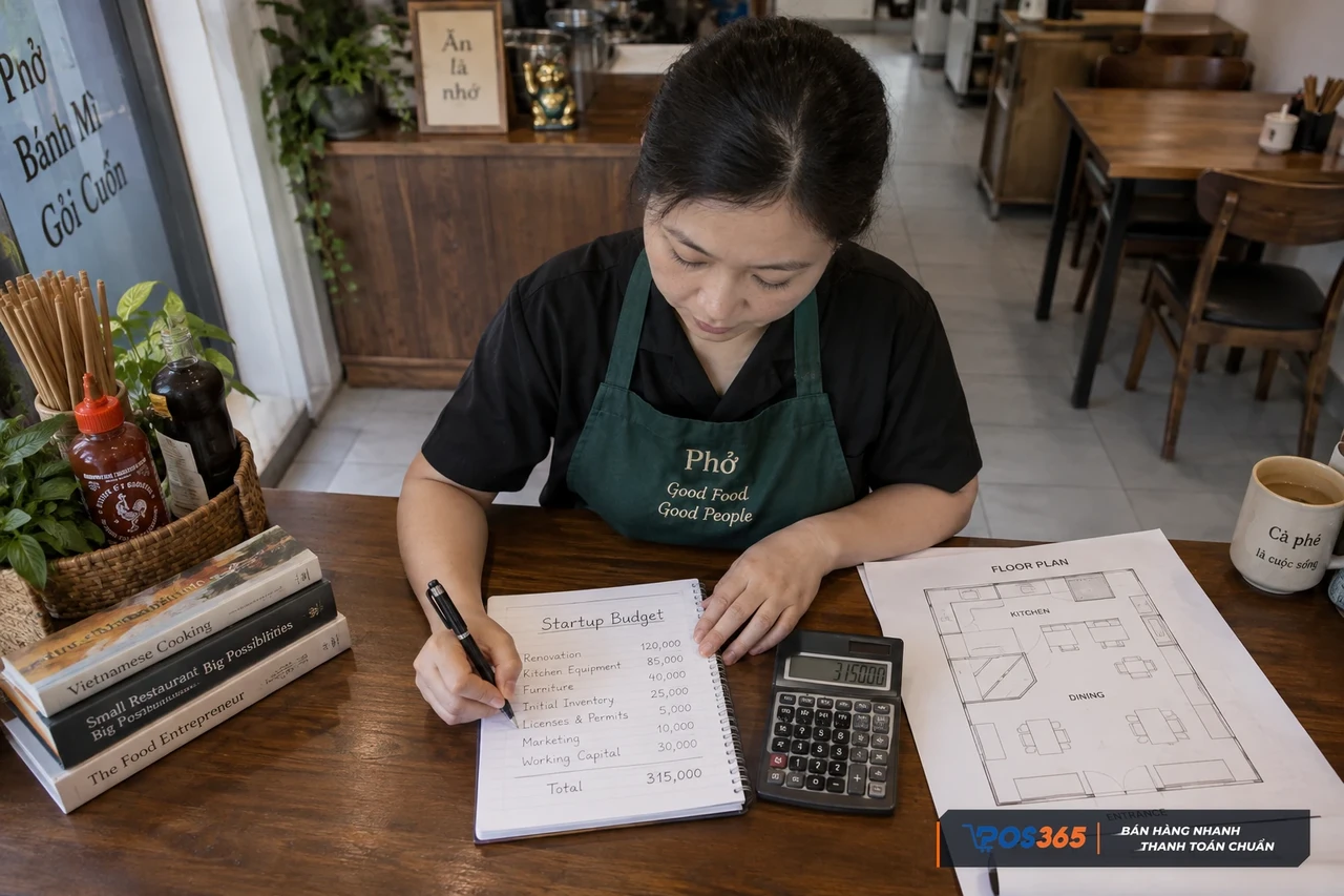 Dự toán vốn mở quán nhậu bình dân