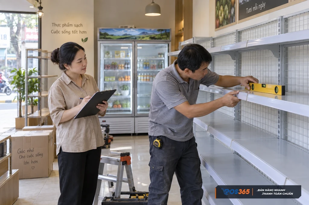 Dự trù chi phí giá kệ và thiết bị trưng bày