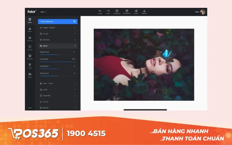 Fotor - Công cụ thiết kế menu quán ăn đơn giản