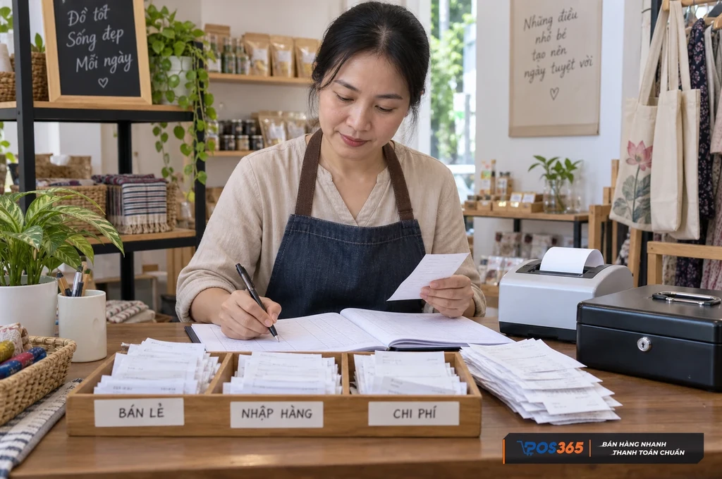 Ghi chép doanh thu kinh doanh nhỏ