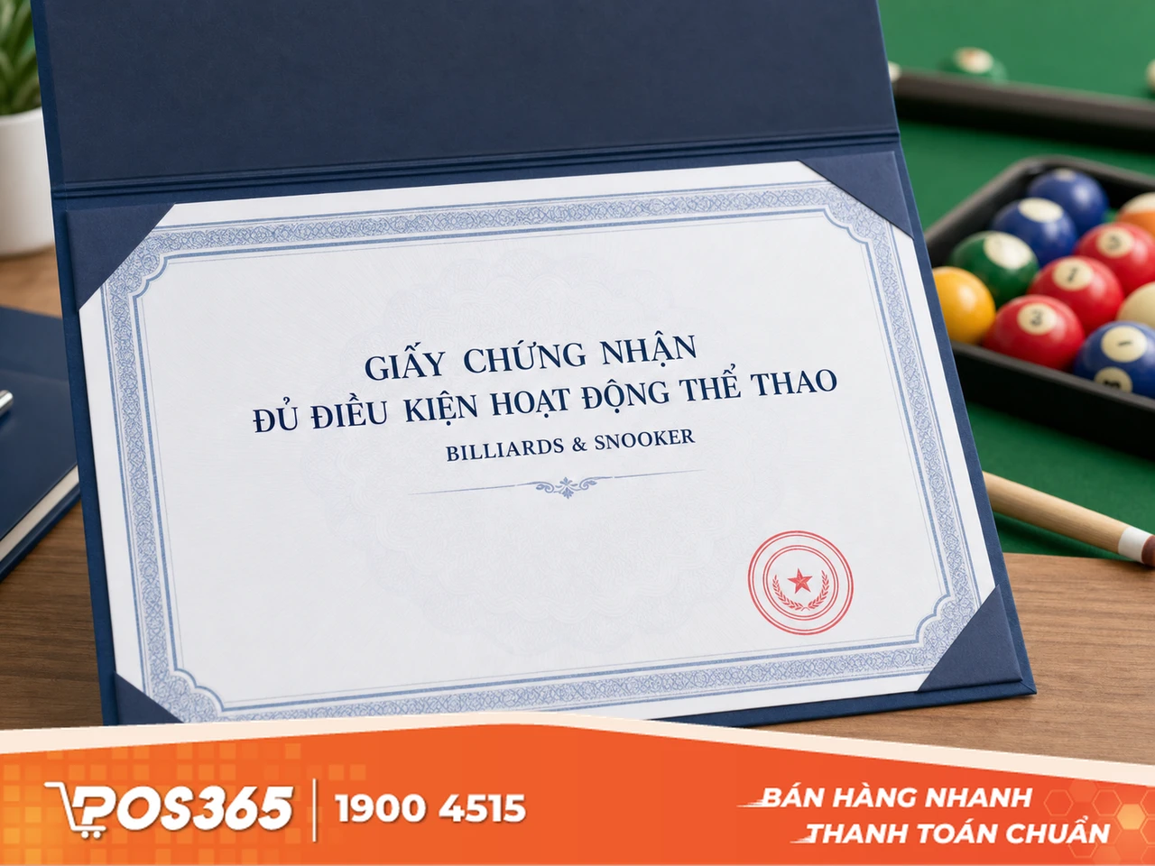 Giấy chứng nhận đủ điều kiện hoạt động thể thao môn Billiards