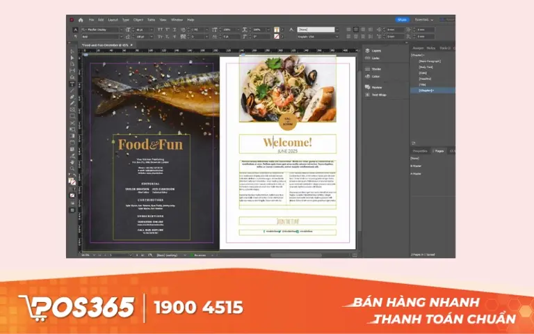 InDesign - Phần mềm thiết kế thực đơn chuyên nghiệp
