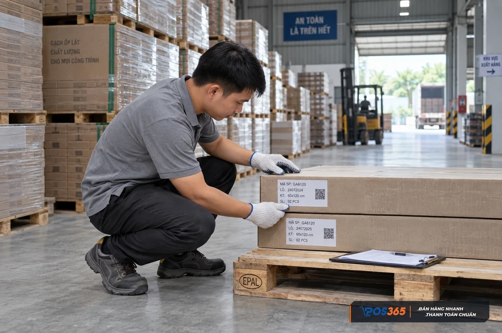 Kiểm tra l&ocirc; gạch trước khi giao c&ocirc;ng tr&igrave;nh