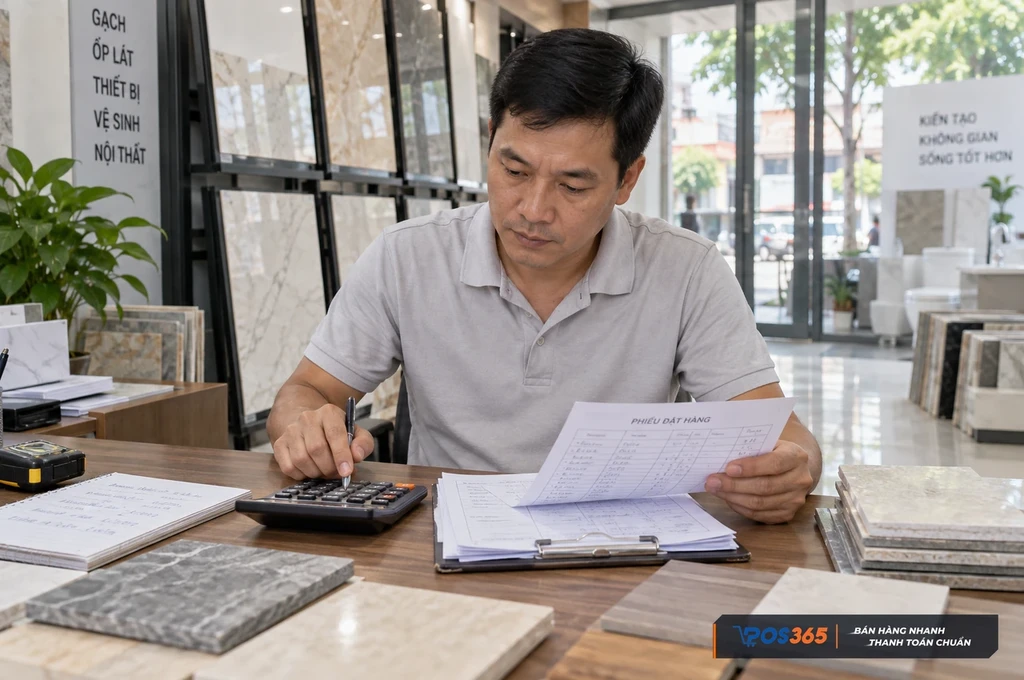 Lập kế hoạch vốn nhập h&agrave;ng cho cửa h&agrave;ng gạch
