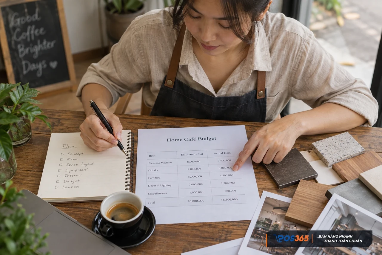 Lập ngân sách mở quán cafe tại nhà