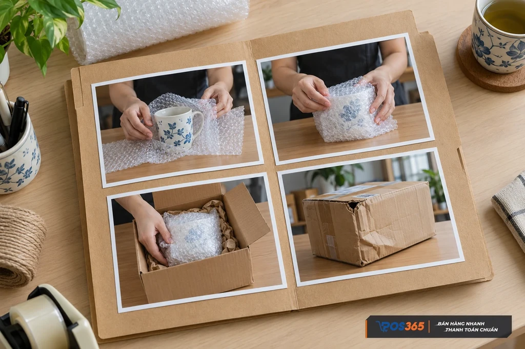 Lưu bằng chứng đóng gói để hỗ trợ khiếu nại