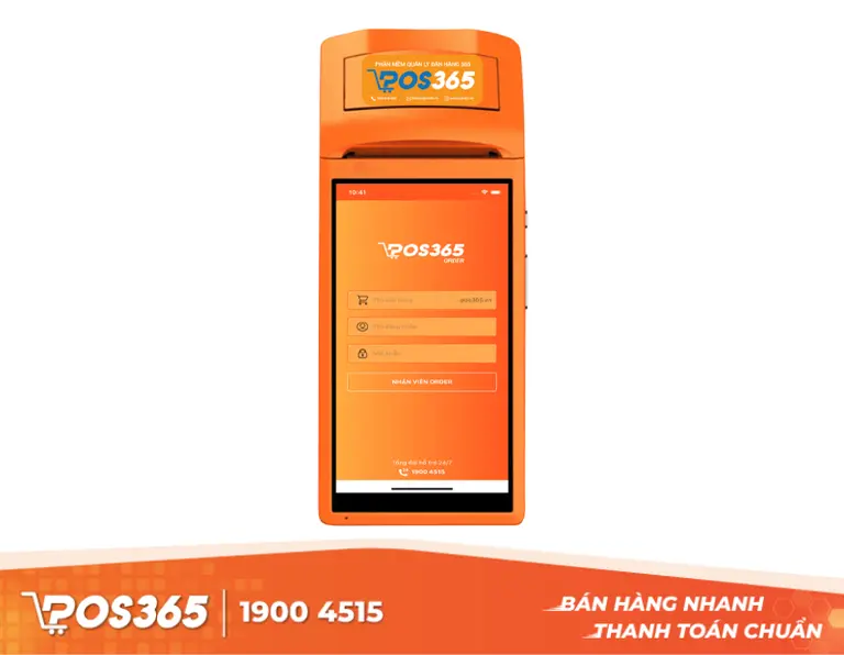 M&aacute;y b&aacute;n h&agrave;ng cầm tay t&iacute;ch hợp m&aacute;y in POS365 V1S - Cơ động cho hội chợ, b&aacute;n h&agrave;ng lưu động