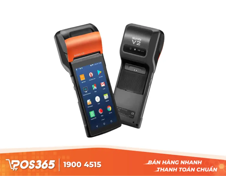 Máy POS cầm tay Sunmi V2 - thiết bị bán hàng All-in-one chạy Android