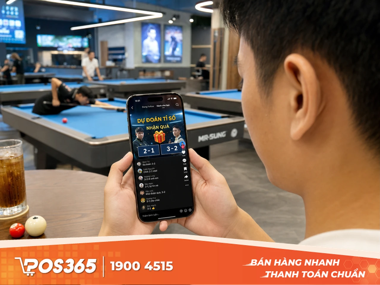 Mini-game dự đoán tỉ số giải đấu bida nhận quà tặng