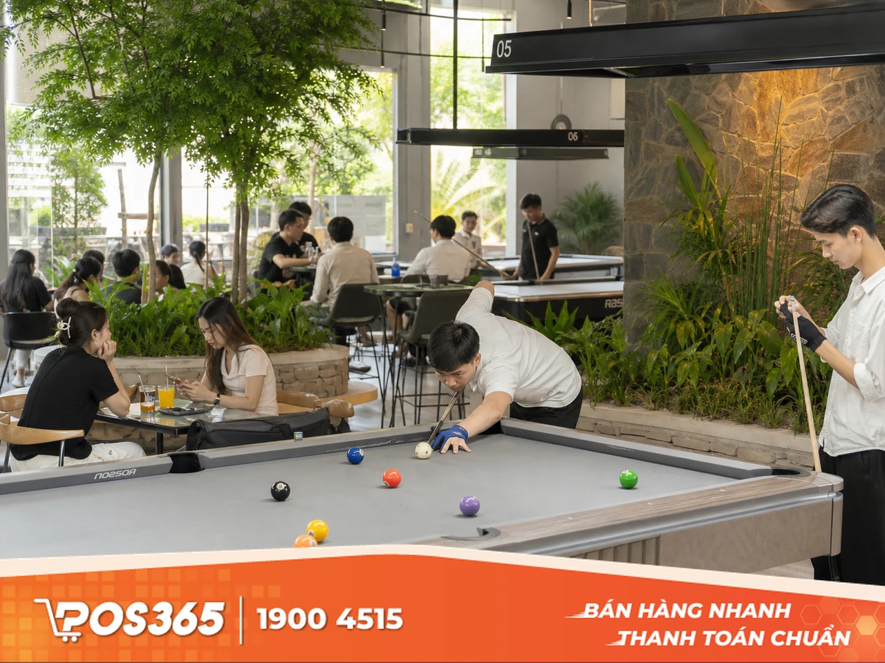 Mô hình Bida Cafe & Không gian xanh hiện đại